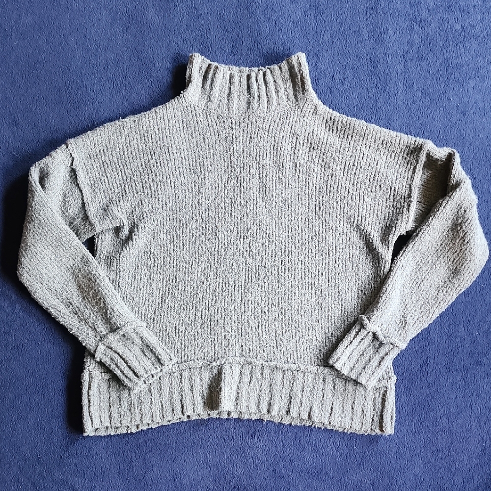 Pink Rose Gray Sweater